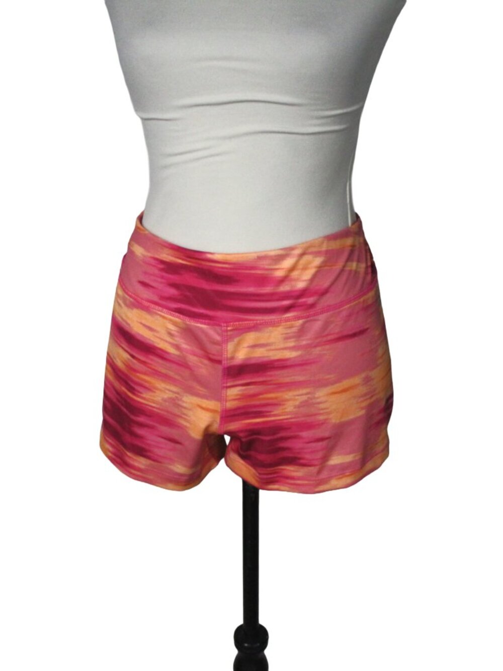 Avia Neon Pink Orange Abstract Running Shorts Size XL